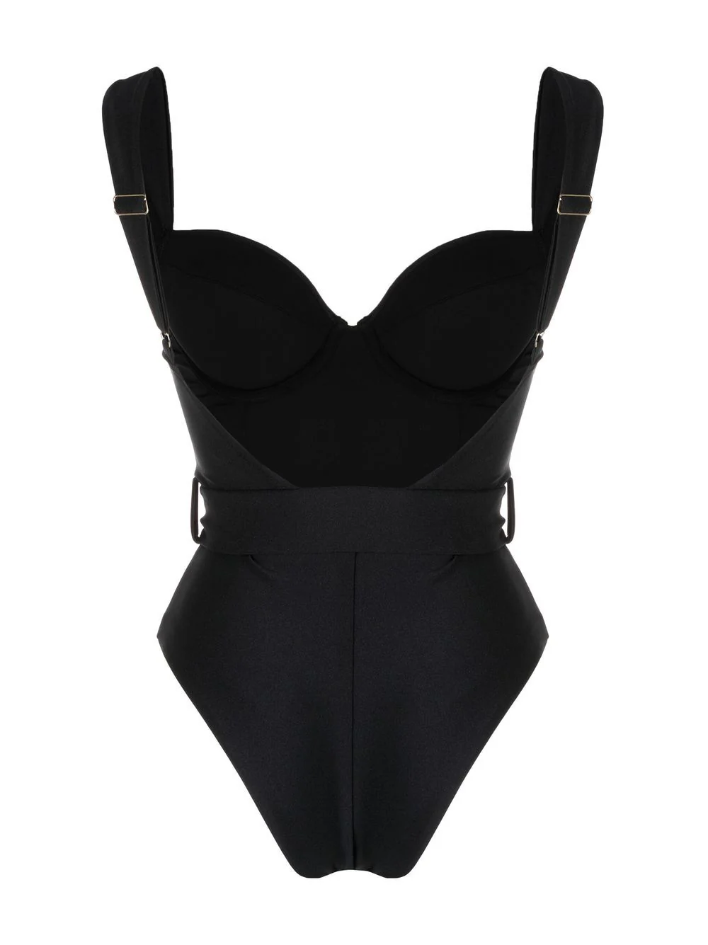 One Peice Solid Color Swimwear with Sarong By Sinderella - Image 10